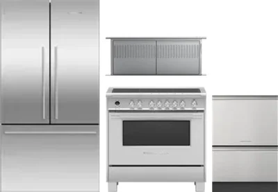 4 Piece Package Includes Refrigerator, Range, Hood And Dishwasher